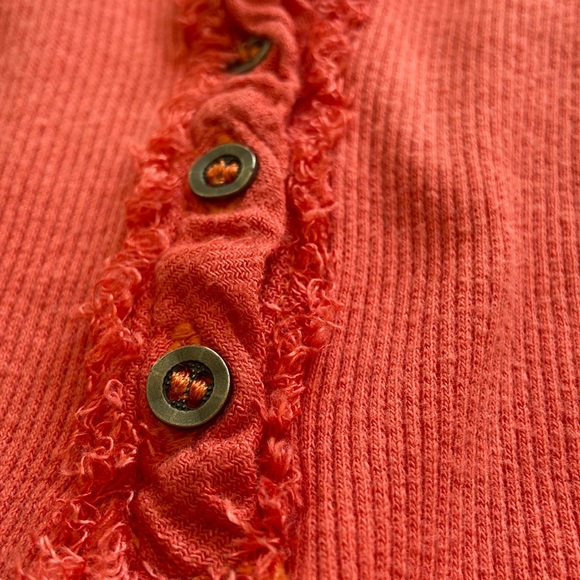 Free People We the Free Time Out Henley Tank Coral Size Small - Picture 8 of 13